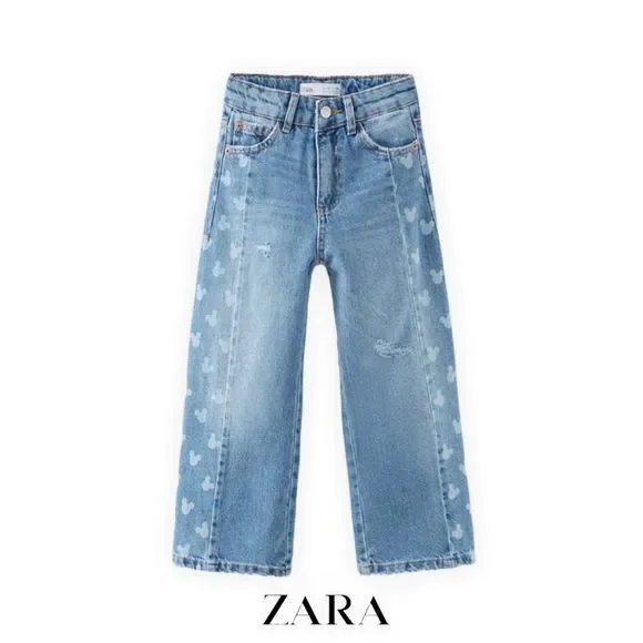 Zara Bottoms Zara Kids Blue Mickey Mouse Disney Jeans Poshmark